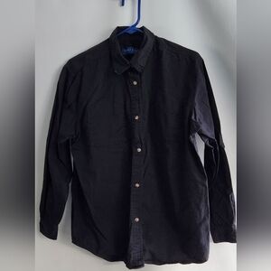 Karen Scott Blue Long Sleeve Button Down Casual Shirt Size M